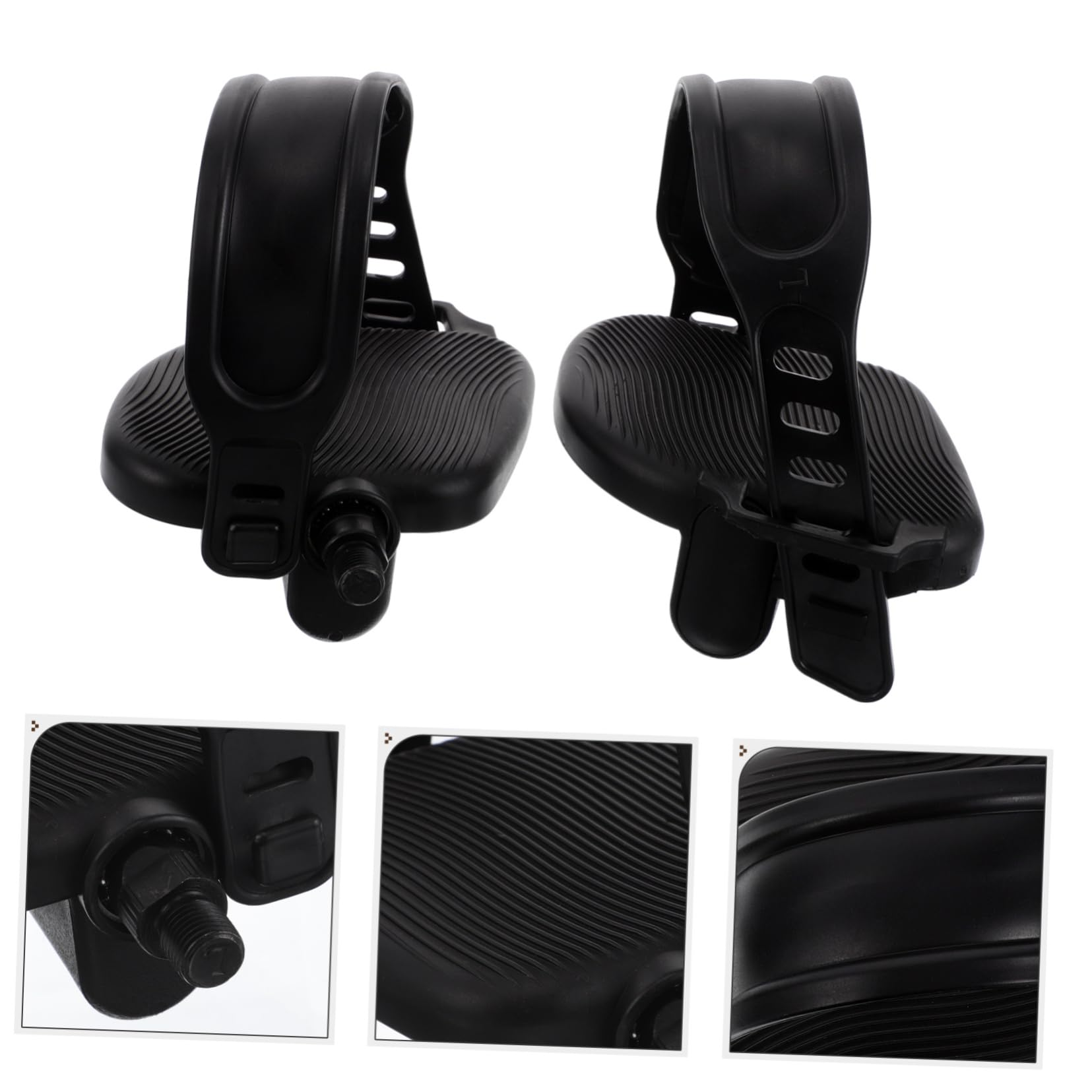 BESTonZON Pedale Heimtrainer mit Verstellbaren Riemen aus Pp Material Robustes Fußpedal für Zuhause und Senioren Einfach zu Montieren als Praktisches Bike Zubehör