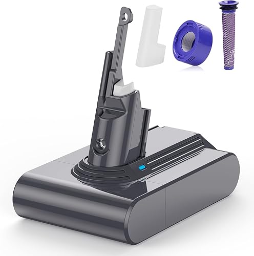 YAGU Batería de repuesto para Dyson V7 de 5000 mAh Dyson V7 para Dyson V7 Motorhead Pro V7 Trigger V7 Car Boat Dyson aspiradora con 1 filtro HEPA y