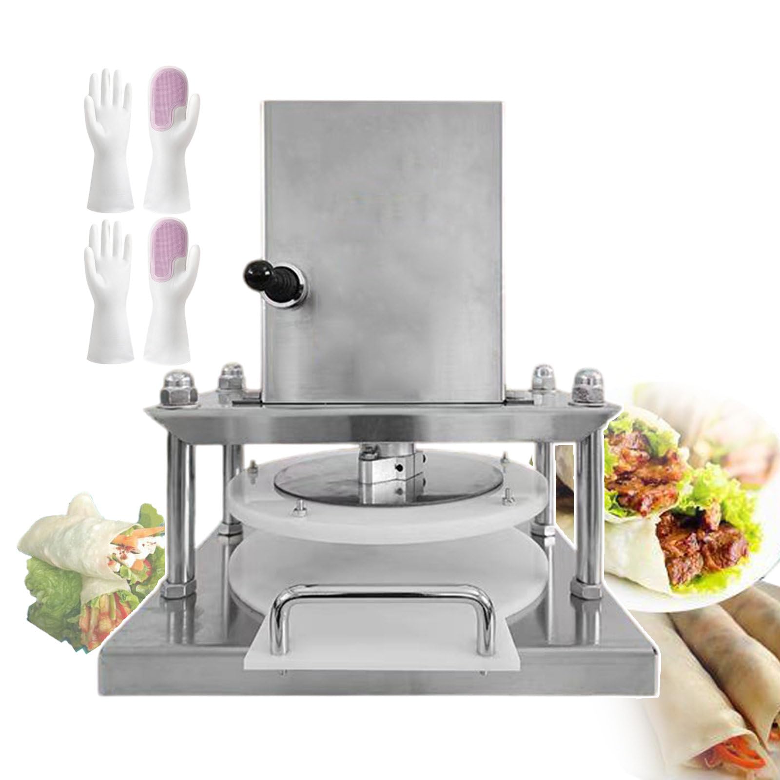 UMJIGF Electric Pizza Dough Press | Commercial Rolling Pin 2000w Pizza Maker | Electric Pizza Forming Machine with Thickened Bottom | Suitable for Rolling Pizza Dough and Pizza Base,25cm,25cm