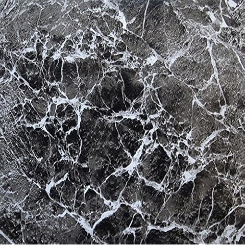 50 Self-Stick Black/Grey Marble Vinyl Tiles Cover
