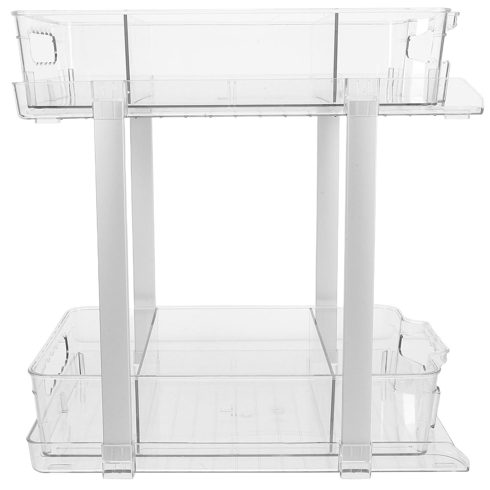 minkissy Unterspülbecken aus Acryl Organizer mit 2 Ebenen für Badezimmer
