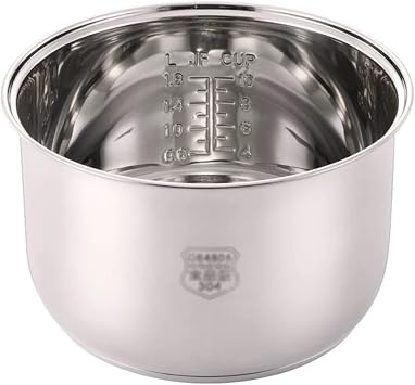 Rice Cooker Stainless Steel Inner Pot, Replacement Stainless Steel Interior, Cooking Pot Liner, Non Stick Electric Cooker Pot Liner Insert4L