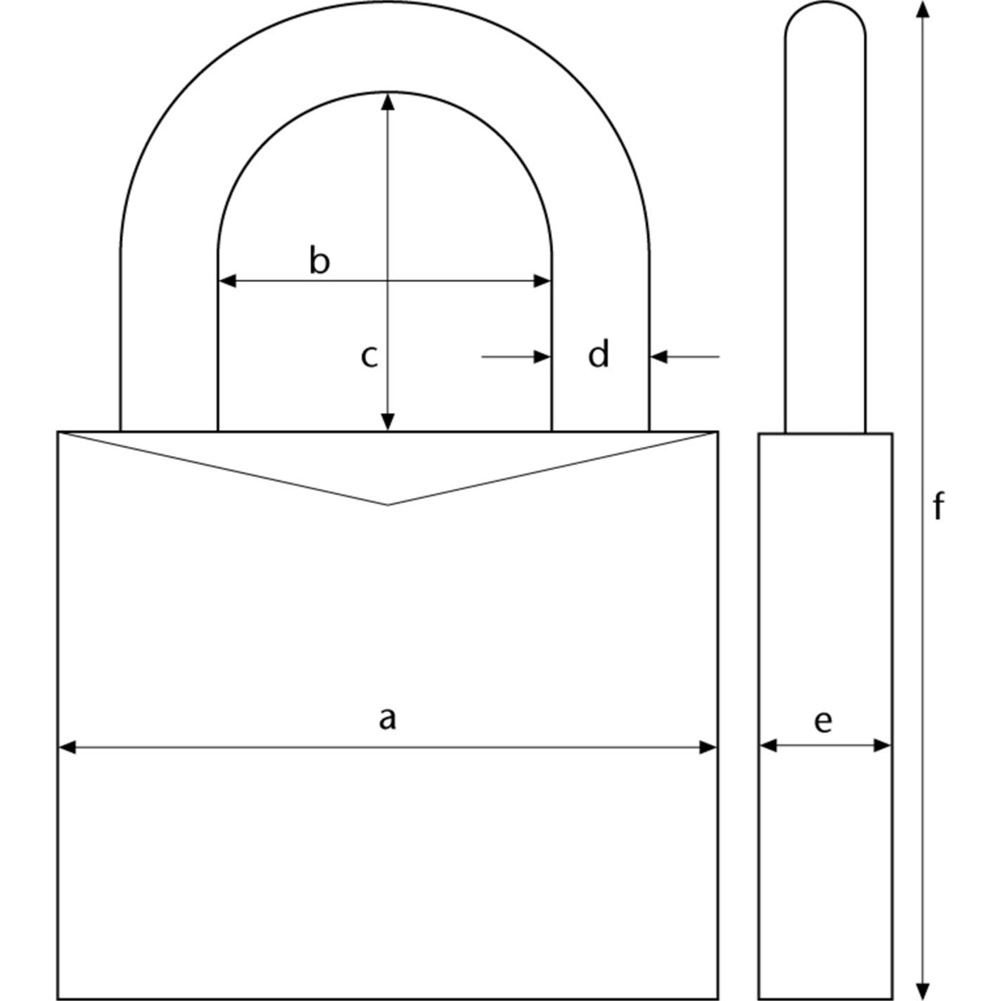 Candado Titalium Arco extralargo 40mm Blister