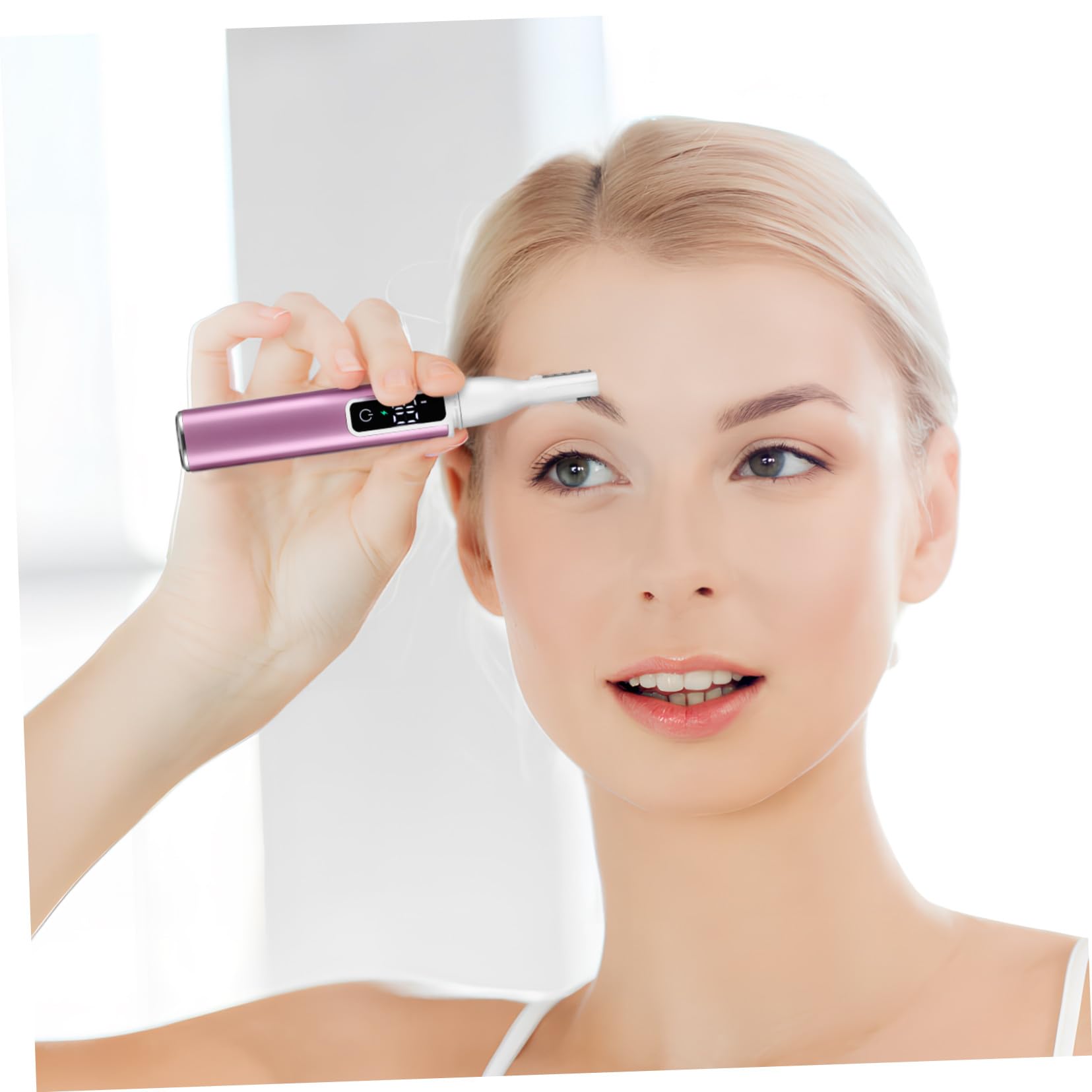 Mikinona Recortadora Eléctrica Multifuncional USB Recargable con Pantalla Digital para Cejas Nariz y Facial Motor Potente Ruido Kit de Afeitado para
