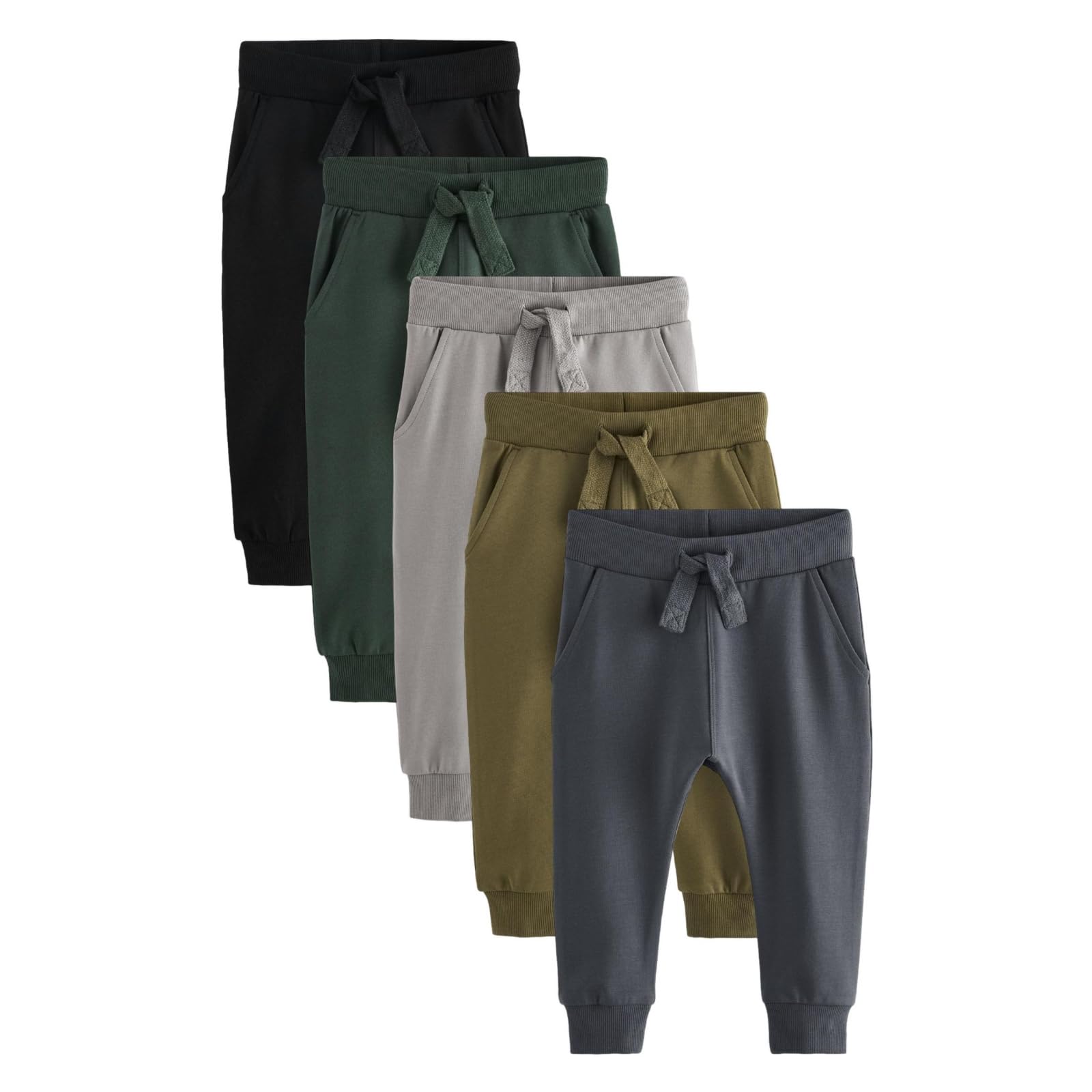 NEXT Niños Pack de 5 Pantalones de chándal de Corte Ajustado