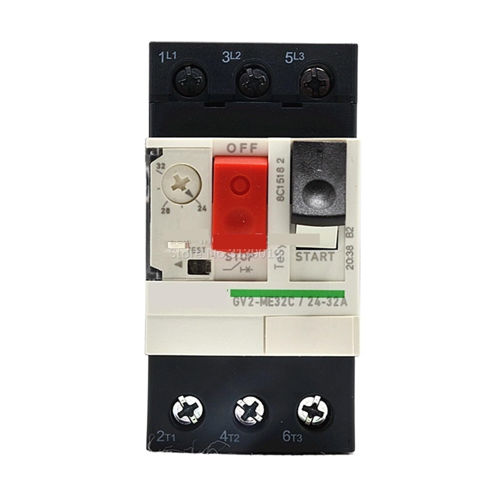 LHNBGTUIW GV2-ME32C Motor Protection Circuit Breaker GV2ME32C 24-32A Button 3P Thermal Magnetic Type