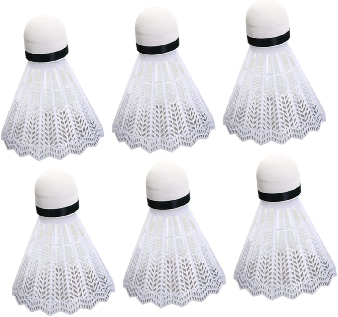 Fitness Badminton Shuttlecocks Durable Plastic Balls for Outdoor Training Entertainment White Design for