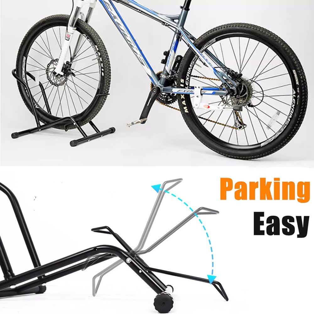 Support de vélo, support réglable pour rangement et stationnement de vélos, y compris électriques