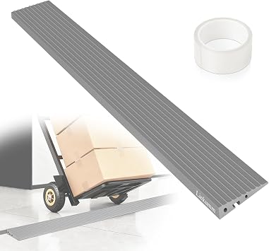 LIEKUMM 3/4 Odorless Threshold Ramp, 2200 lbs Wheelchair Ramp, Grey