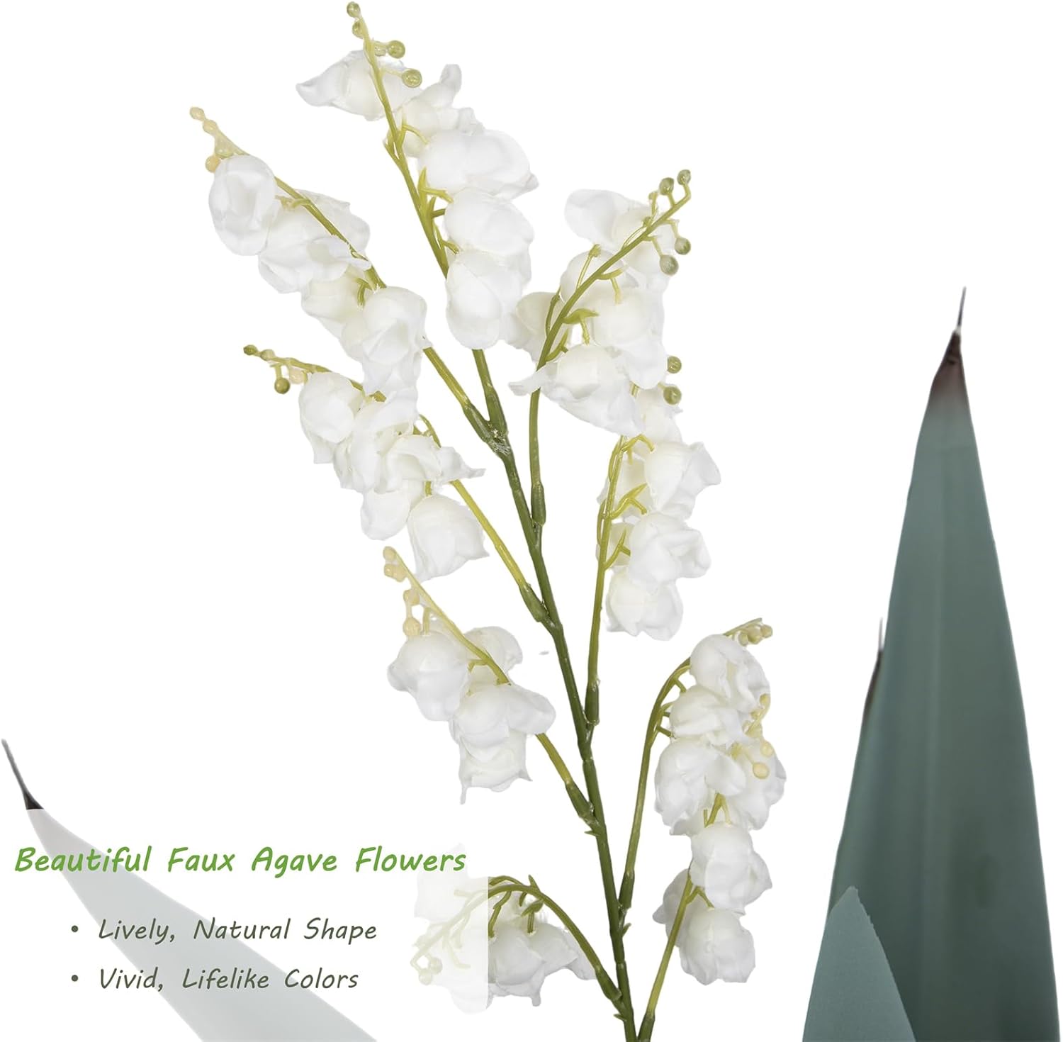 Nafresh 3ft UV Resistant Artificial Agave Plant in Brown Woven Planter,37" Faux Agave Plant Outdoor with Lifelike Leaves and Flowers for Front Porch Patio Living Room Pool Indoor & Outdoor Decor