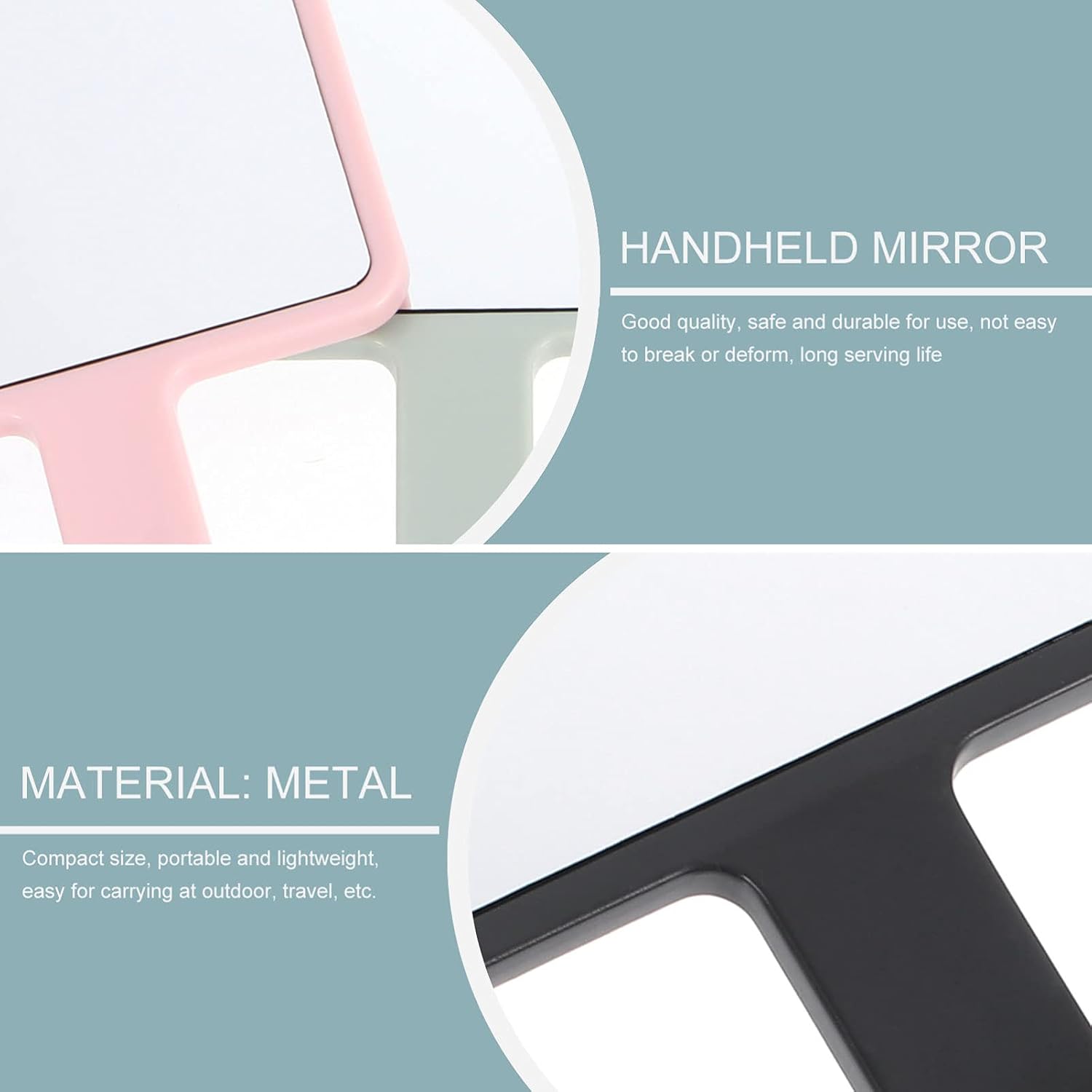Lurrose 6pcs Handheld Vanity Mirror Table Decoration Mirror with Handle Cosmetic Mirror Bedroom Mirror Decorative Hand Mirror Hand Held Travel Plastic Advertising Mirror Desktop