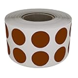 Royal Green Color Coding Labels Brown Sticker Dots on a Roll in 0.50 inch (13mm) 1080 Pack