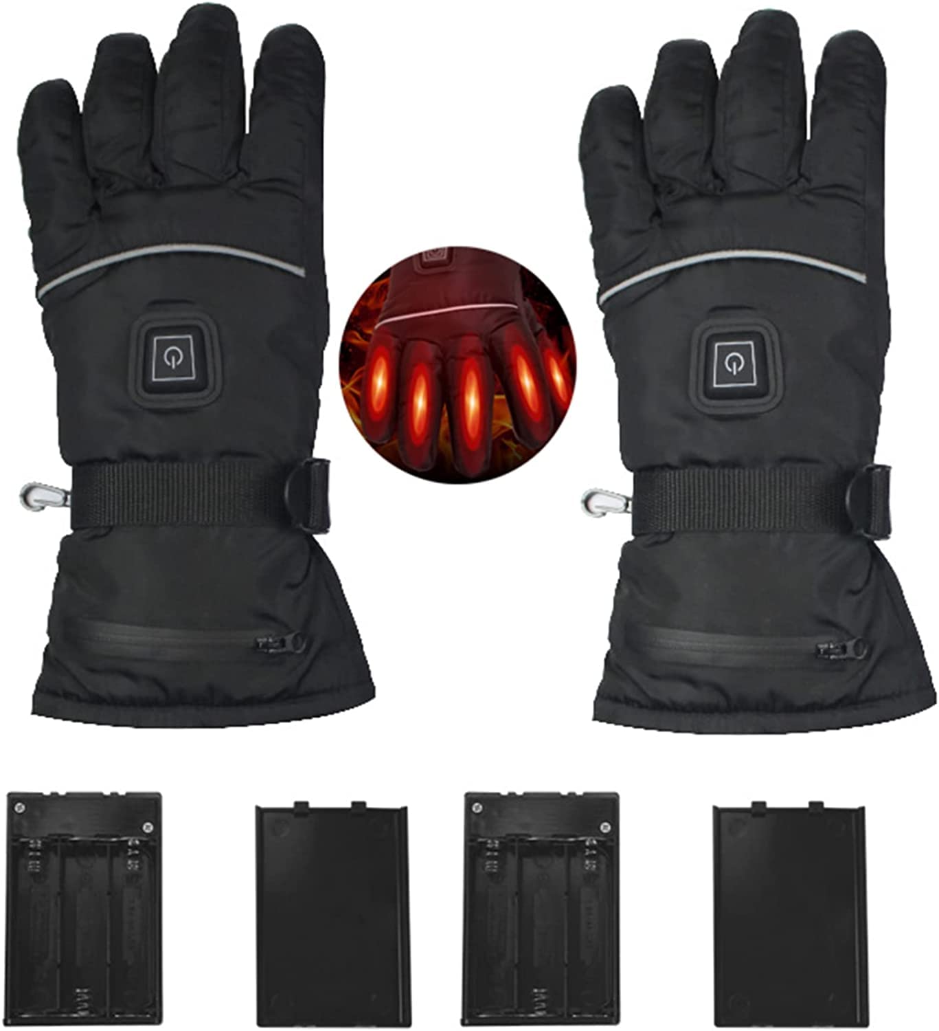 Gants chauffants électriques hiver pour moto et sorties plein air à trois vitesses