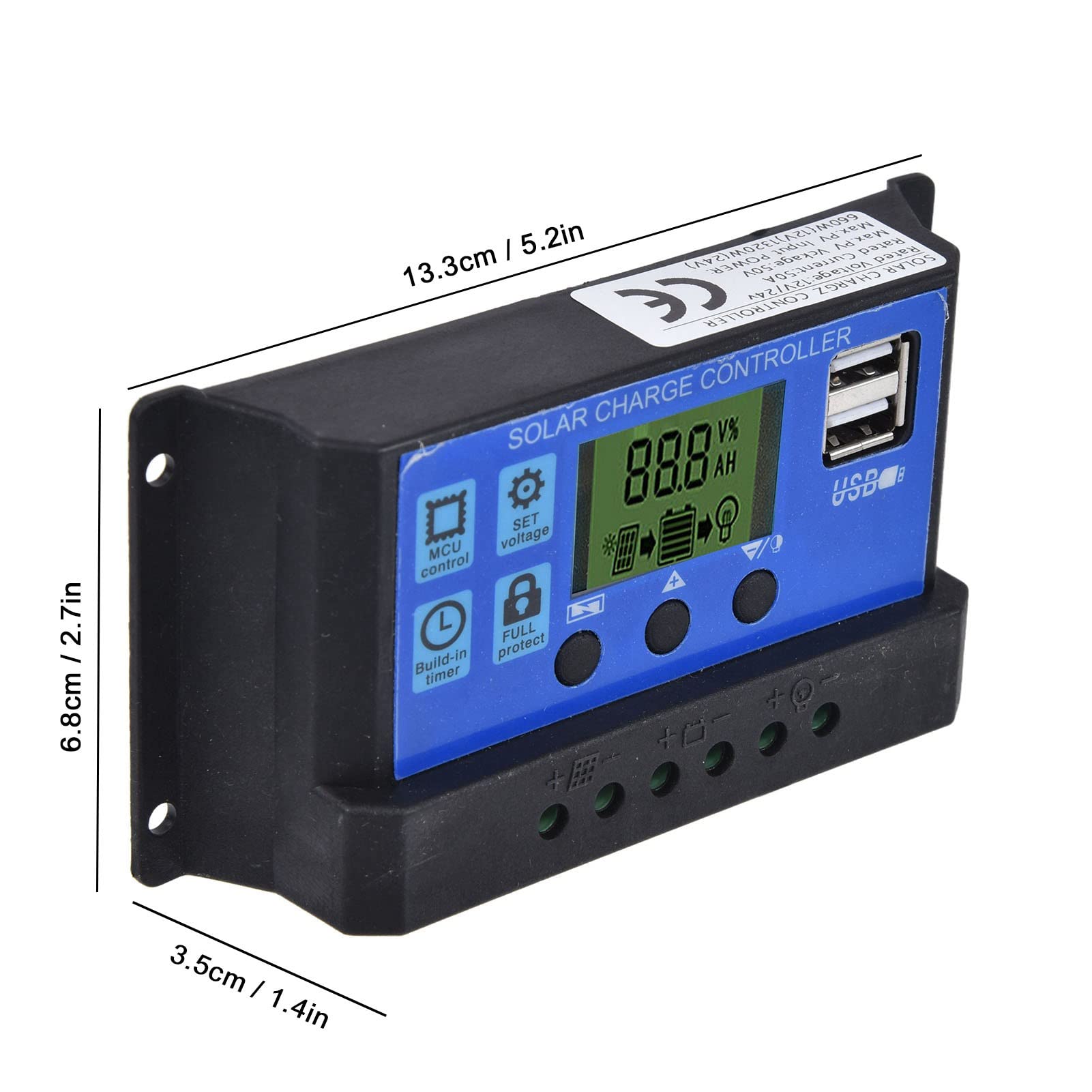 Cocoarm 2 Paczki Zestawu Paneli Słonecznych Moduł Fotowoltaiczny z Krzemu Monokrystalicznego 15 W X 2 z Regulatorem ładowania Słonecznego 50 A Elastyczny Panel Do Samochodu RV Jacht Statek Do Użytku