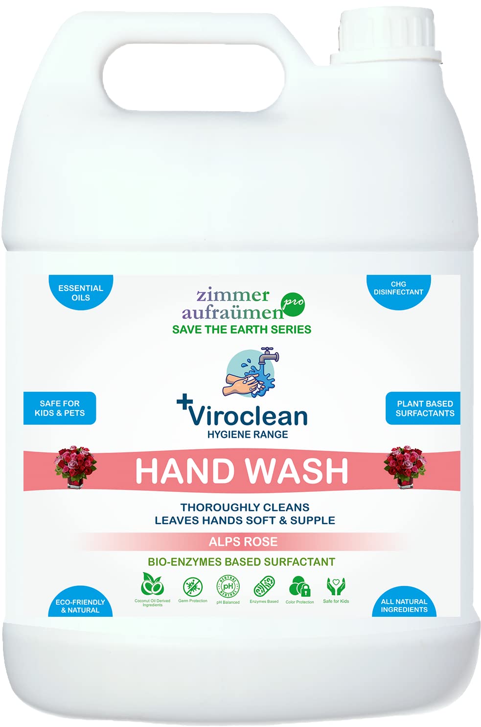 Zimmer Aufraumen Pro Hand Wash Alps Rose 5Lit. Bio Enzymes Based Surfactant (B0BJ938L1L) Amazon Price History, Amazon Price Tracker
