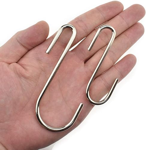 Miniatura 9 de Paquete de 20 ganchos en S resistentes de acero inoxidable en forma de S, ganchos colgantes para utensilios de cocina, cucharas, sartenes, ollas,
