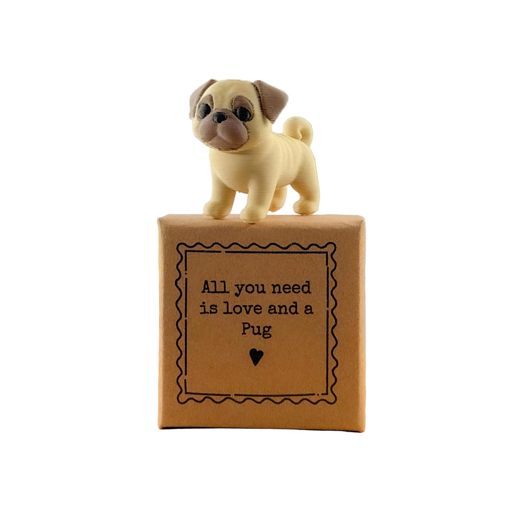 Image Industry Pug Tiny Little Gift | Miniature Dog Keepsake in Gift Box