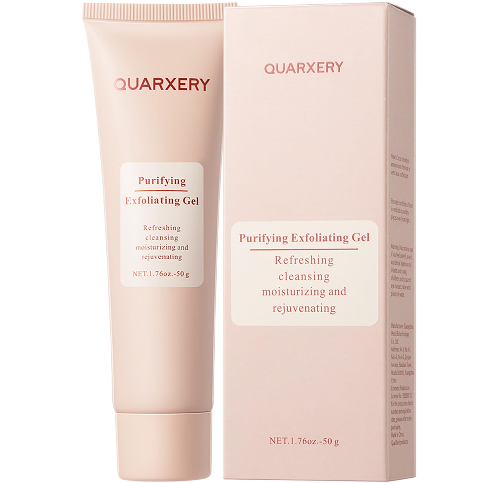 Quarxery Gentle Exfoliating Gel | Sensitive Skin Face & Body Cleanser | Natural Witch Hazel & Aloe | Deep Pore Cleansing