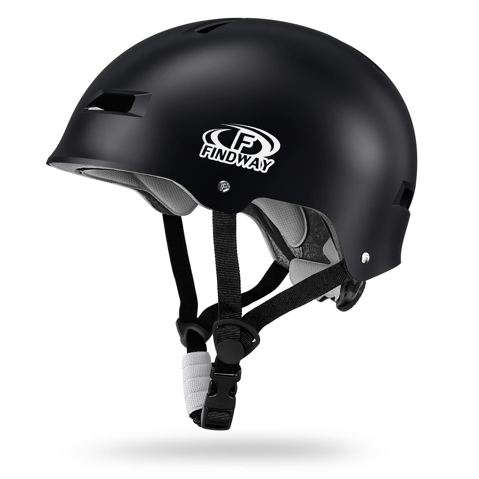 Findway Pro Skateboard Helmet [Safety Certified] Two Removable Liners Bike Helmet for Kids Youth & Adults for Skate, Scooter, Commuter, Longboard & Incline Skating Rollerblading with Adjustable Dial