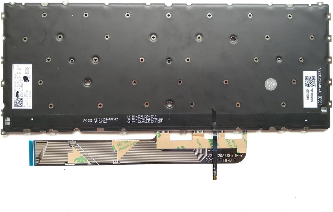 US Backlit Laptop Replacement Keyboard for Lenovo Yoga 6 13ALC7 6 13ABR8 PT3SB-USA withBacklit Gray