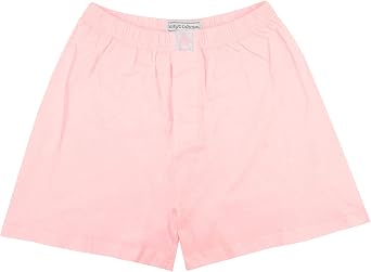 Biagio Mens Solid Light Pink Color BOXER 100% Knit Cotton Shorts