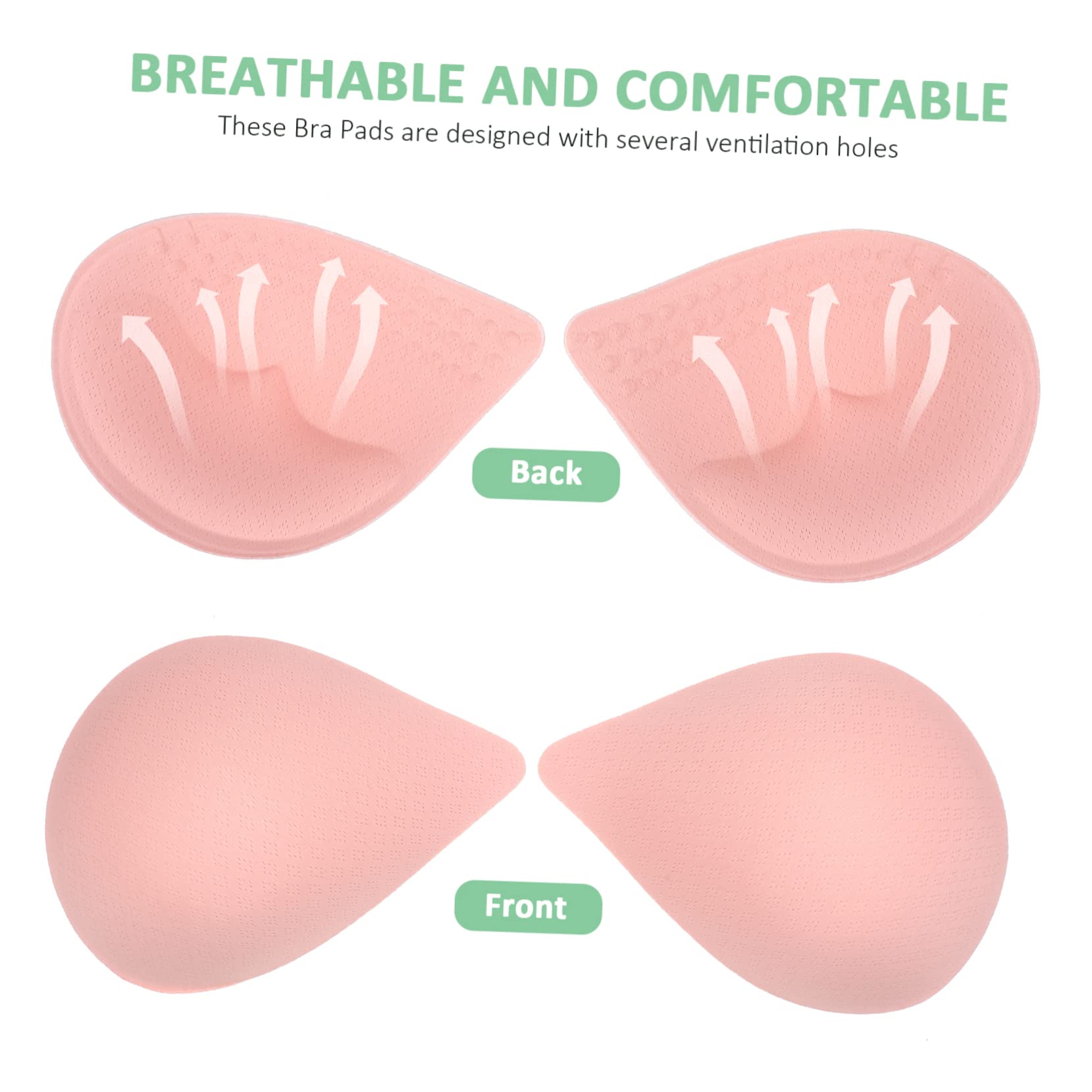 VANZACK 12 pares Inserciones de Sujetador de Almohadillas Cómodas y para Ropa Femenina Adecuadas para Tops sin Tirantes Bikinis y Vestidos de Novia
