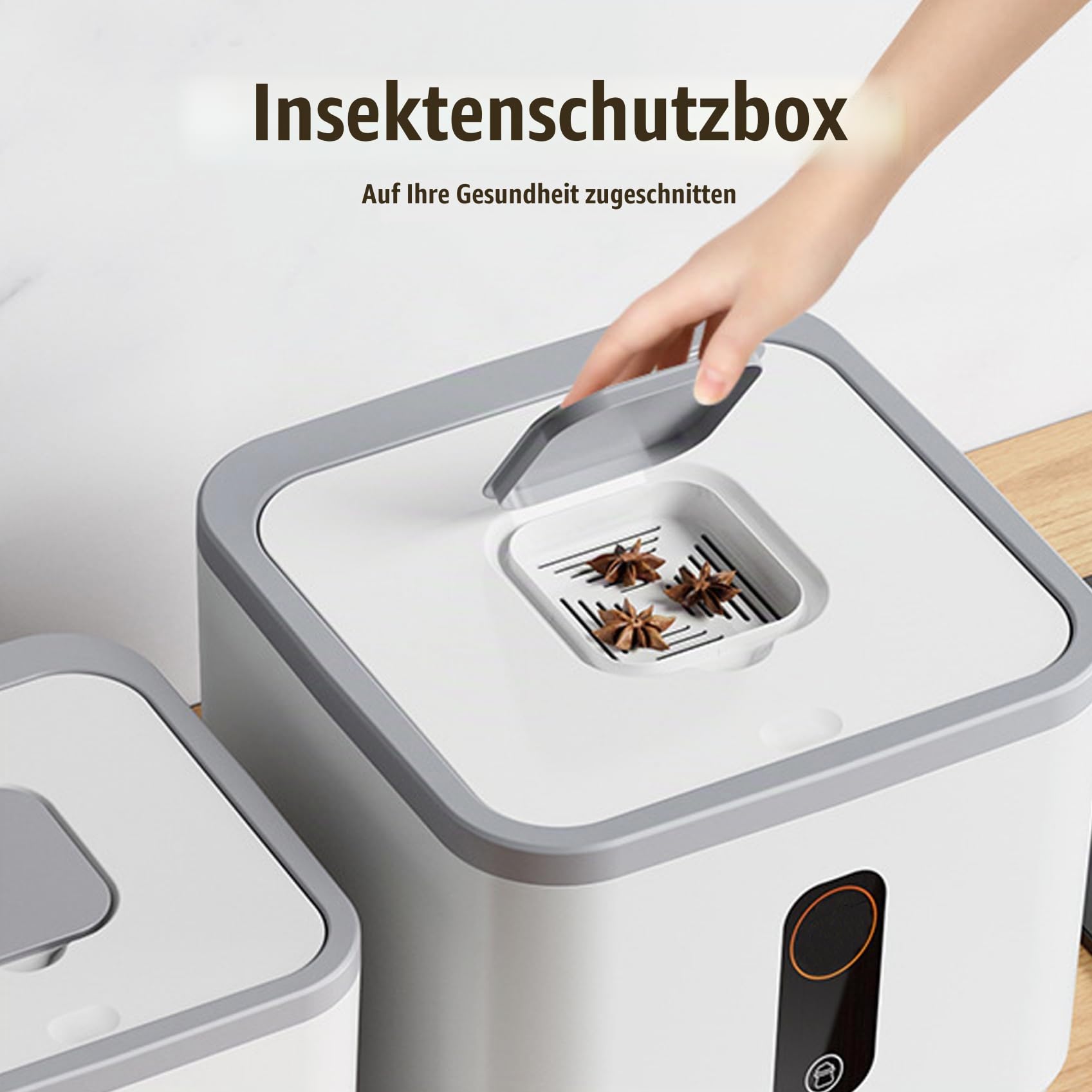 Reisbehälter 5 Kg Lebensmittelecht Feuchtigkeitsbeständig Doppelte Silikondichtung Müsli-reis-eimer Mit Messbecher Starke Belastung Hitzebeständig Reisaufbewahrung Reisbehälter Reisaufbewahrung