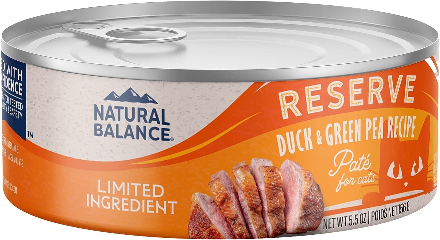 Dick Van Patten'S Natural Balance Limited Ingredients Duck And Green Pea Canned Cat Food (Case Of 24), 5.5 Oz.