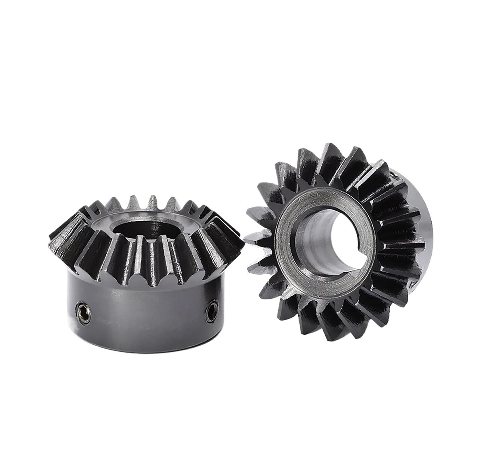 Bevel Gear Pinion Hardware Mechanical 1pcs 1Mod 20Tooth Straight Bevel Gear Speed Ratio 1:1 Carbon Steel Bore 8/10/12mm Top Thread M5 Round Hole(10mm)