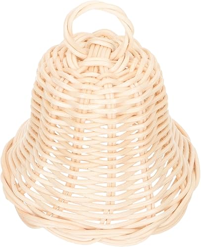 Campana de mimbre de Navidad, campanas de ratán de Navidad, adornos colgantes de cascabel, campanas de árbol de Navidad, colgante para manualidades,