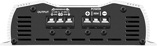 Vista 5 de Taramps DS 800x2 2 ohmios 800 vatios RMS 2 canales 400 x 2 vatios RMS, rango completo clase D, paso alto y bajo crossover fijo, puente, amplificador