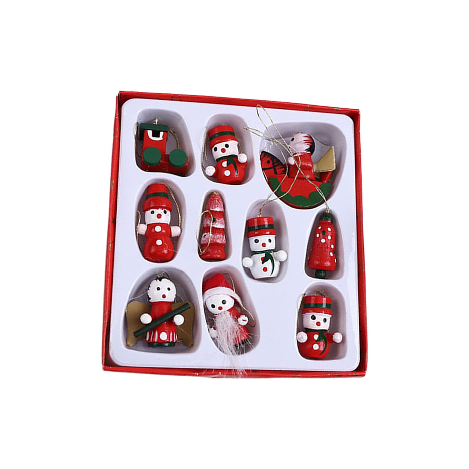 Tsophreniq Christmas Tree Decorations Wooden Doll Ornament Snowman Hanging Pendant for Home Party and Holiday Tree Decoration