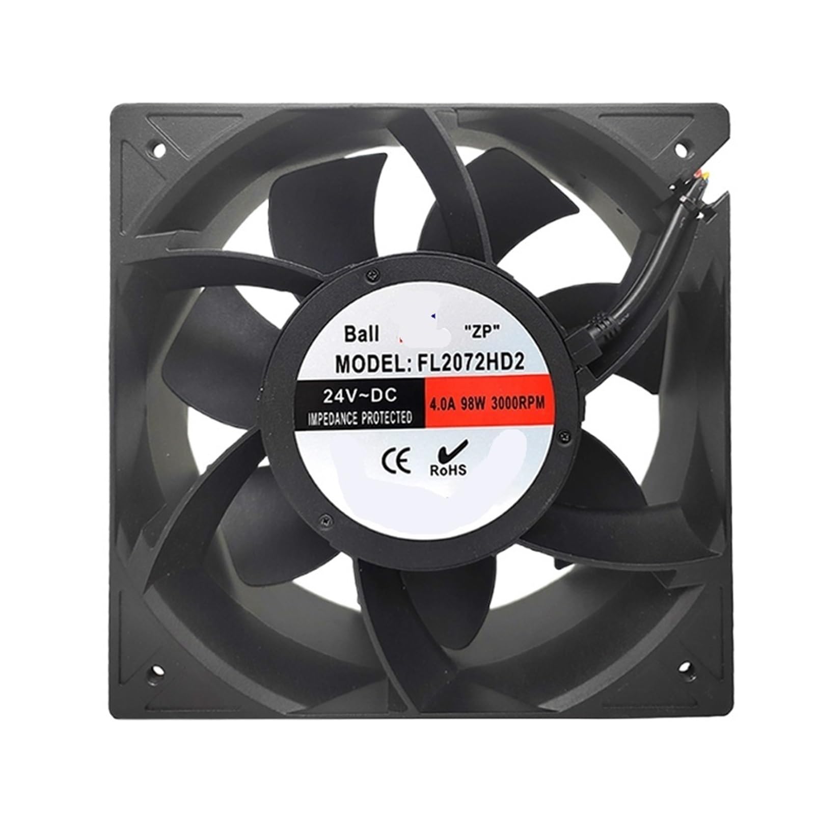 LZIKKGKI Axial flow fan DC24V 20cm 4.0A 205x205x72mm DC cooling fan