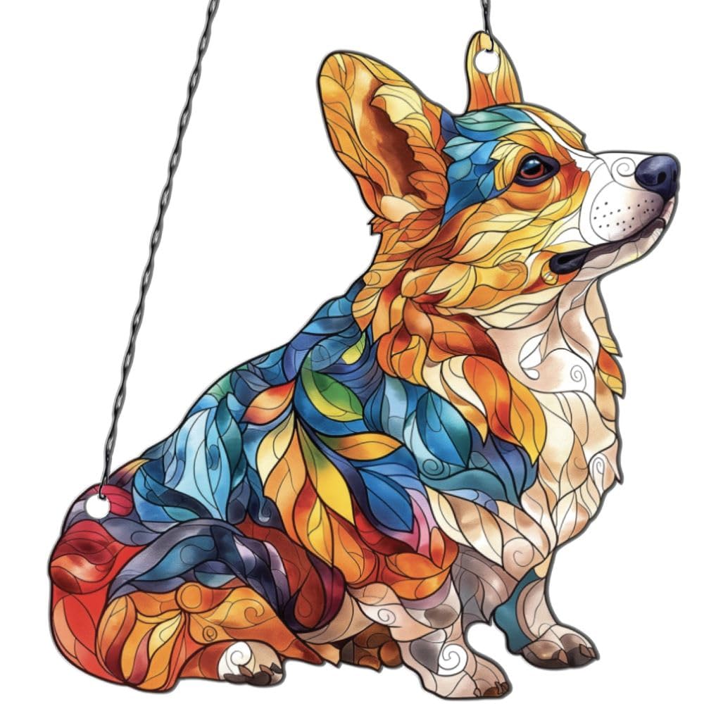Corgi Acrylic Ornament Gift for Dog Lovers Christmas Hanging Decor