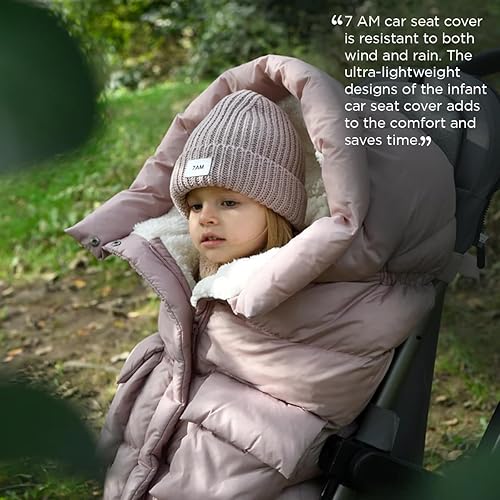 Miniatura 6 de 7AM Enfant - Manta para cochecito 212  Manta ajustable con cremallera para bebés de invierno, unisex, con forro polar, cálido, con capucha,