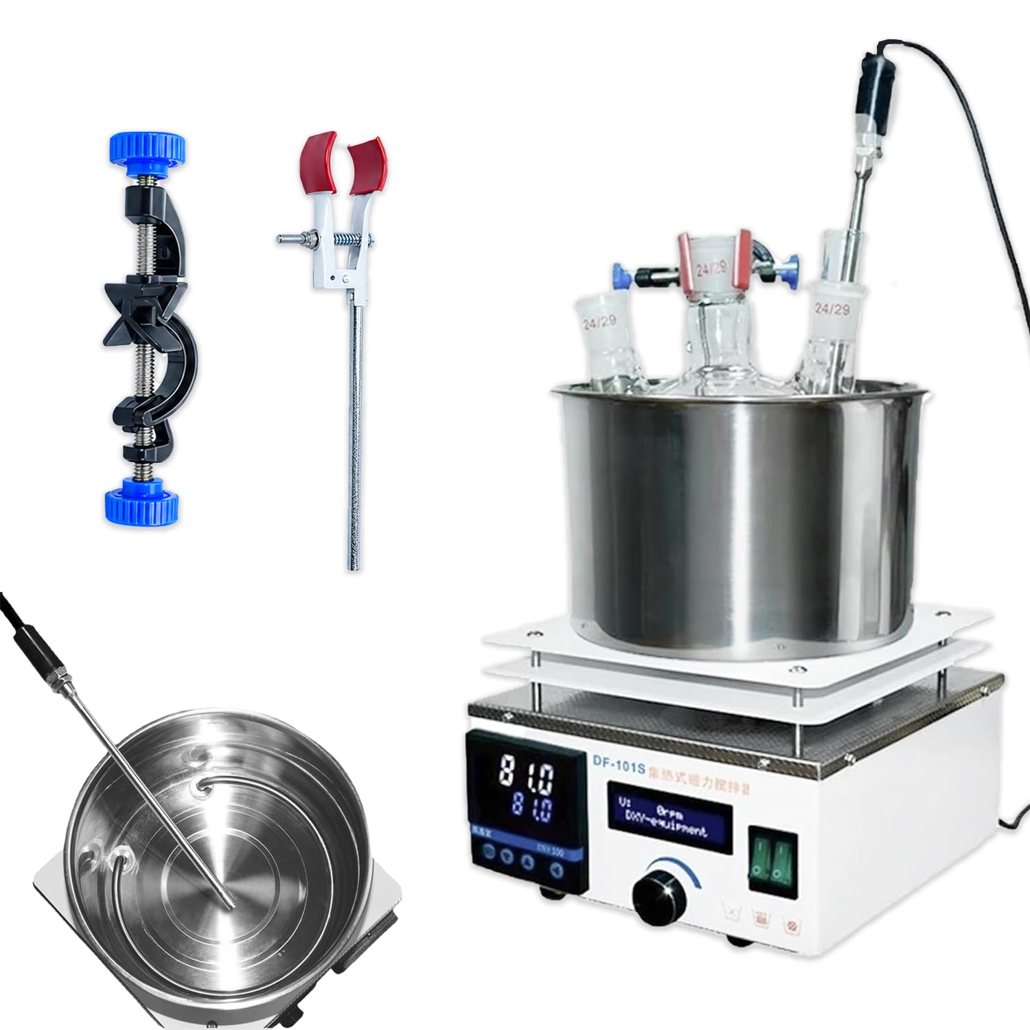 Bagno riscaldante da Laboratorio in Acciaio Inox 3L