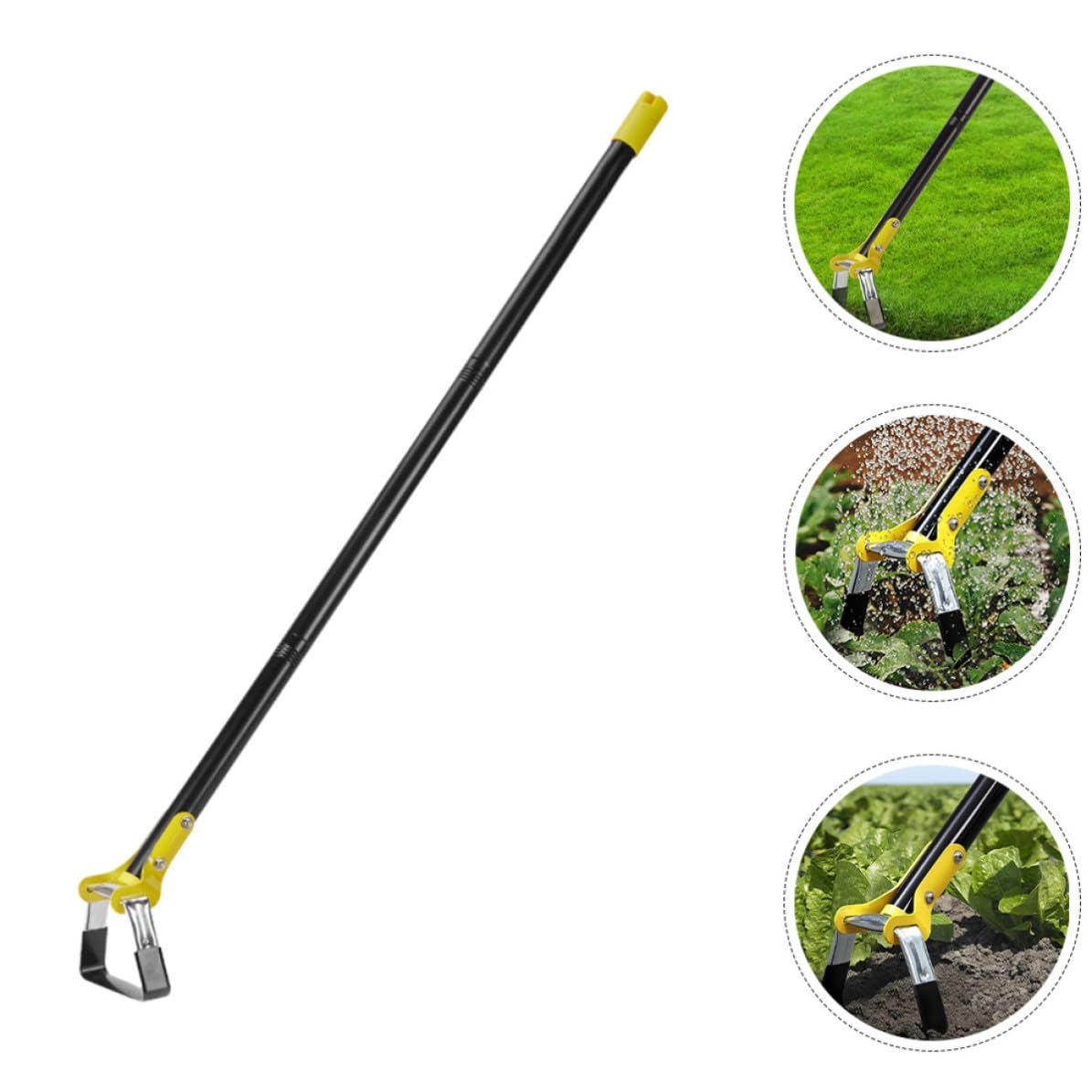 Sradicatore Manico in Acciaio Inossidabile e Manganese Erbacce per Estirpare Erbacce e Aerazione Attrezzo da Giardino per Uso Hiking e Home Use