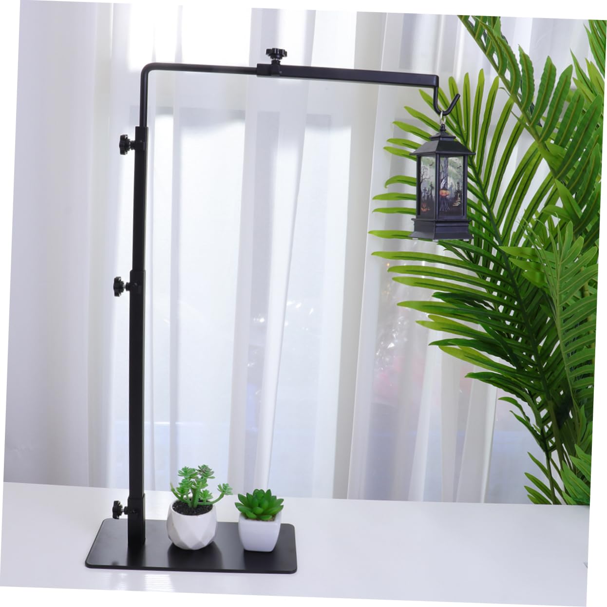 Didiseaon Supporto Lampada Riscaldante per Tartarughe Rettili in Ferro Nero | Acquario e Fish Tank, Struttura Alta per Luce di Basking, Adatto a Terrario Tartarughe Terra