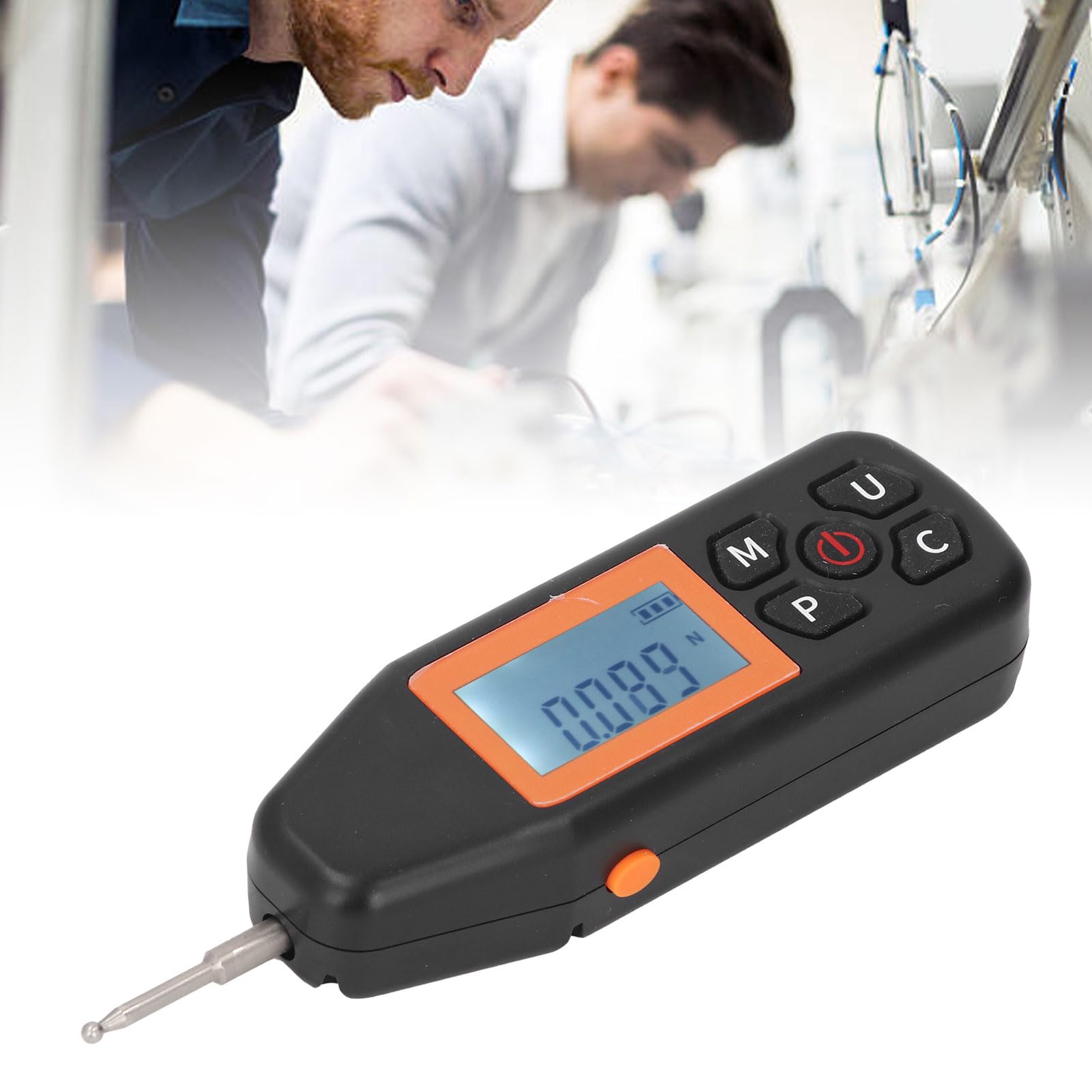 Luocute 10n Medidor de TensióN Digital, Push Pull Force Gaser Portátil LCD Pantalla Retroiluminada Pantalla Automática Potencia Baja 4 Unidades N LB Kg Oz con Alta Precisión para el
