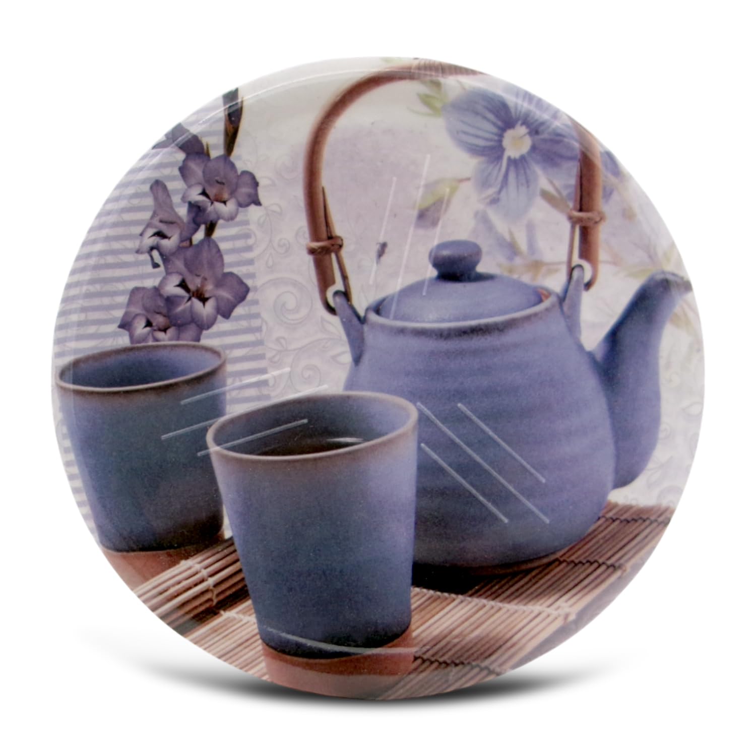 Superware | Food Grade Melamine | Coaster Set – Lavender Tea On White (8 Pcs.) | Serveware, Tableware, Stain Free, Glazed Finish — Amazon image 5