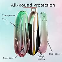 Vista 4 de HIBEYO Funda para llavero Mercedes Benz A B C E G S Class, CLA CLS GLA GLB GLC GLE GLS, AMG GT, EQA EQB EQC EQC Accesorios de coche con llaveros TPU