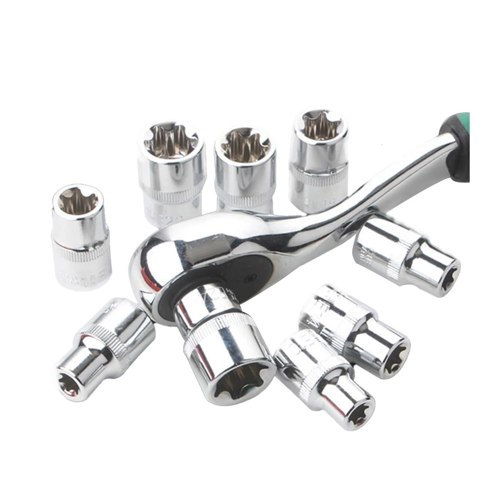 Żeński zestaw gniazd E Torx Zewnętrzny zestaw nasadek Torx E4-E24 z etui Narzędzia do naprawy samochodów Klucz Głowa Gwiazda Zestaw nasadek 14-częściowy (czerwony)