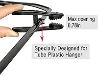 Vista 3 de Clips de colgador negros 30 PIEZAS, clips de perchas de plástico perfectos para perchas de terciopelo de plástico, pines para ropa de múltiples