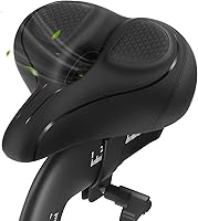 Vista 8 de Asiento de bicicleta de gran tamaño, asiento de bicicleta ancho para comodidad de mujeres y hombres, sillín de bicicleta universal impermeable