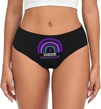 Suicide Prevention Awareness Women'S Underwear Soft Stretch Briefs Full Coverage Mid Waisted Panties