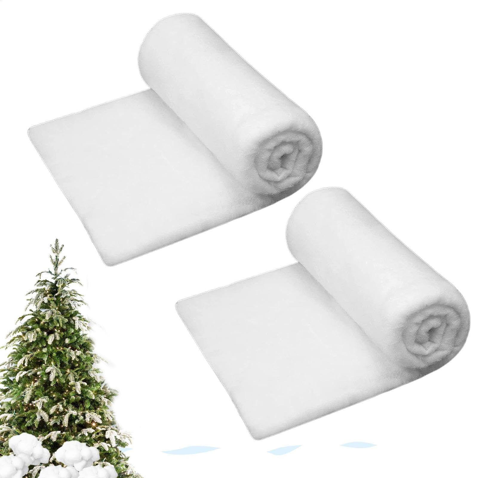 Manta de nieve artificial de 0.9x2.5m para decoración navideña