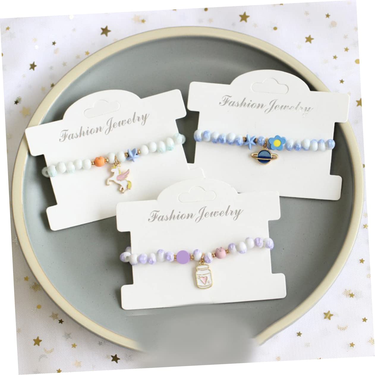 Cartes De Collier Blanches 100 Pièces Pour Petites