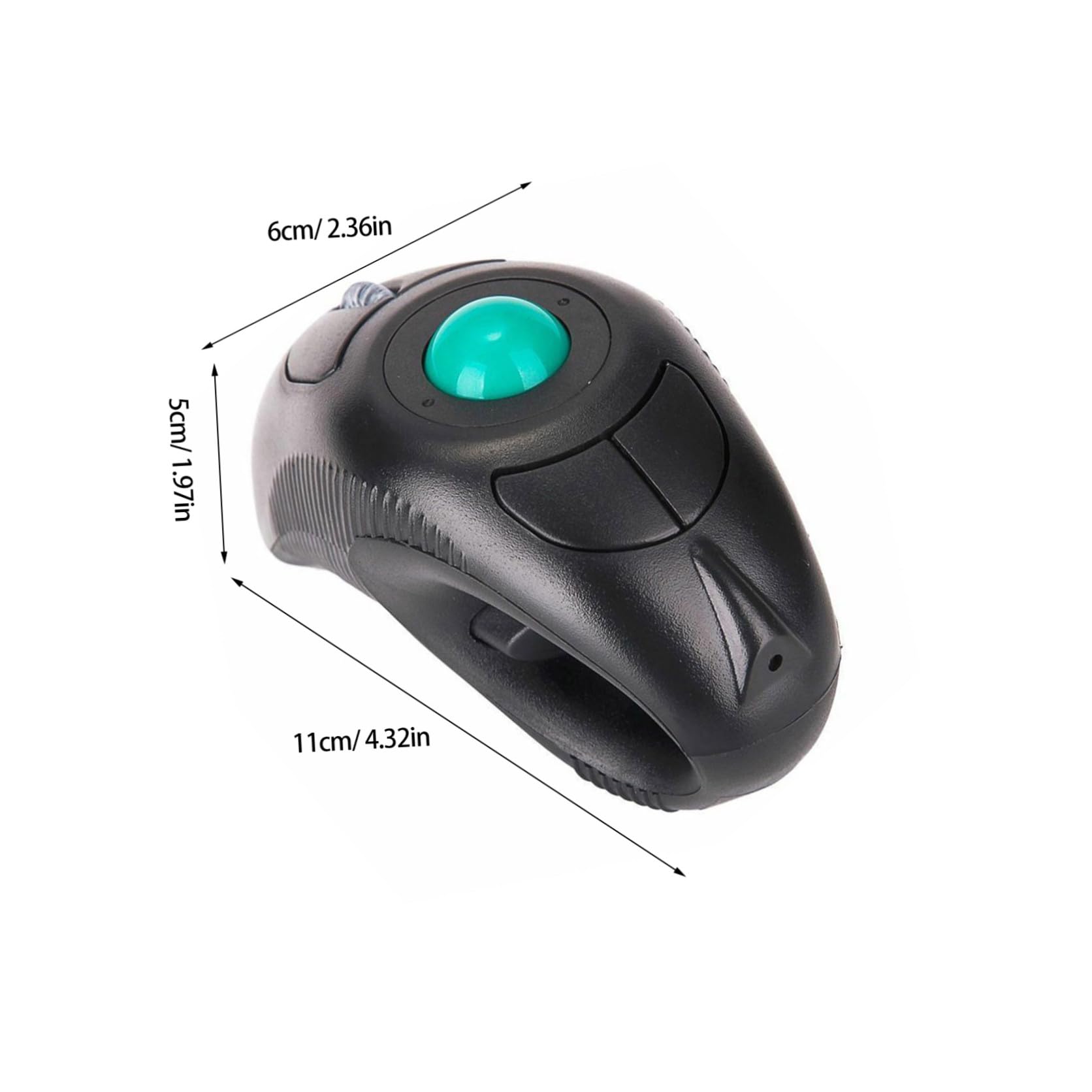 OUNONA Souris Trackball sans Fil USB Contrôle Pouce Ergonomique Portable Compatible PC et Laptop Conception Dauphin Ambidextre Fatigue Oculaire et Douleur Poignet