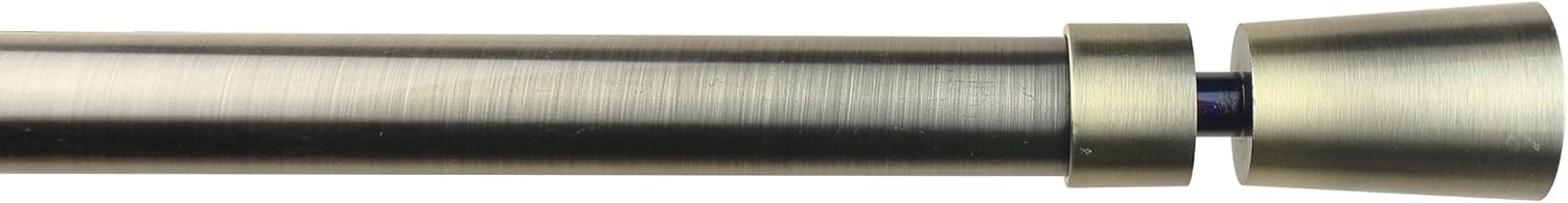 Urbanest 1-inch Diameter Nagle Adjustable Single Drapery Curtain Rod, 48-inch to 84-inch, Bronze