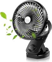 ELZO Mini Klip Ventilátor 5000mAh USB Asztali Hordozható Töltöttöl Csendesen Működő 1